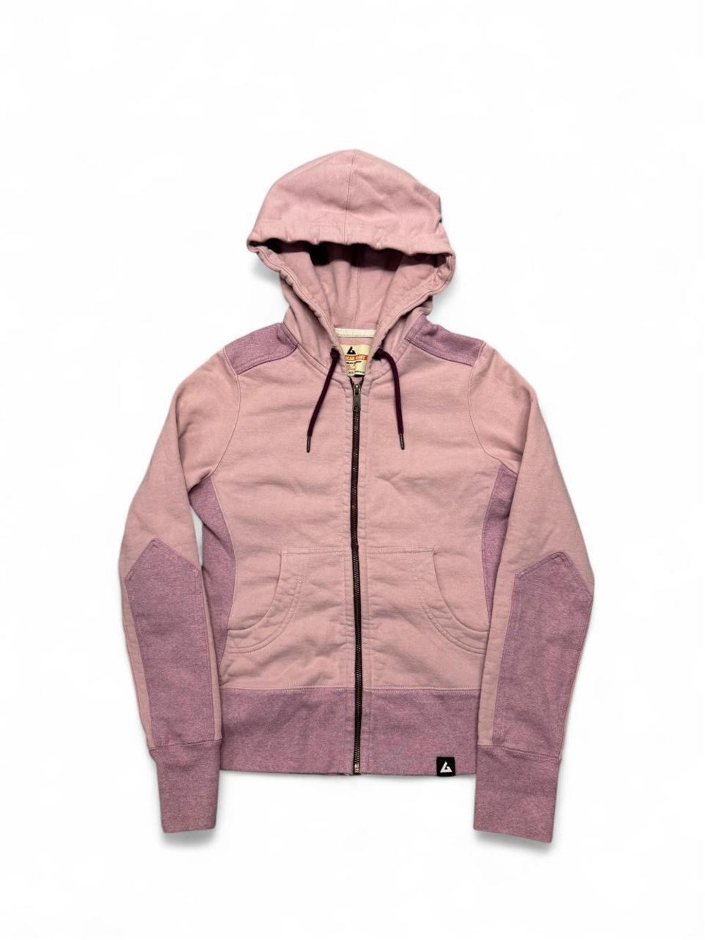 American Giant full zip hoodie pink purple women’s XS fleece cotton two tone